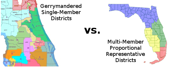 Gerrymandered Single-Member Districts vs. Multi-Member Proportional Representative Districts